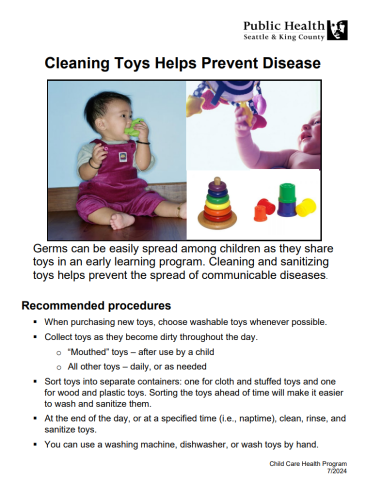 Cleaning Toys Helps Prevent Disease