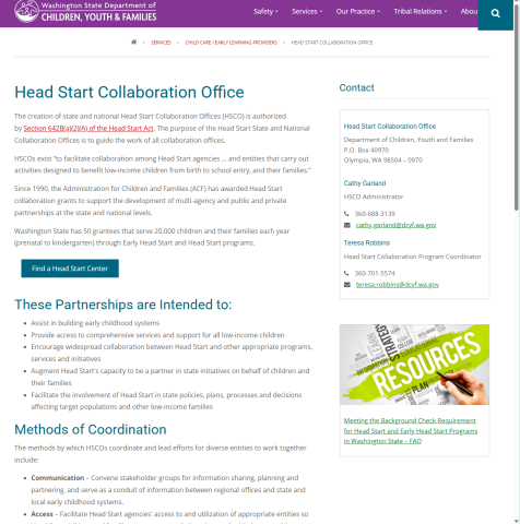 Head Start Collaboration Office