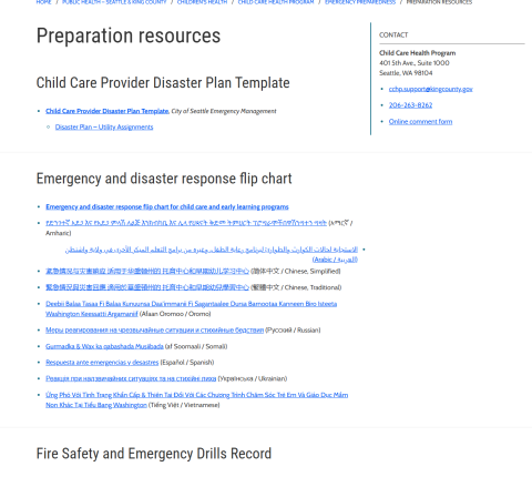Emergency Preparation Resources