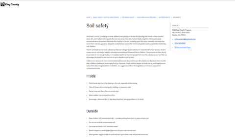 Soil Safety Webpage